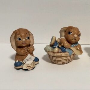 Rare Vintage Pendelfin Rabbits - Set of Two, Made in England